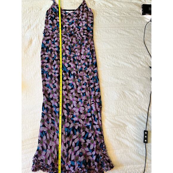 DEREK LAM 10 CROSBY Leilani Dress, Size M, Black Pink Floral, Slip Dress Fairy - Picture 8 of 14